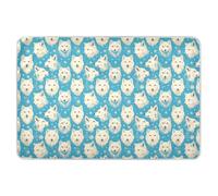 Tapis de couche réutilisable extra large avec motif loups blancs - Résistant à l'eau - Doux pour la peau - Pour enfants et adultes - 132,1 x 86,4 cm (L x l)