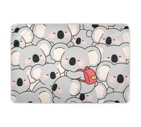 Tapis de couche réutilisable imperméable lavable et anti-incontinence pour enfants Motif koala Gris 132,1 x 86,4 cm