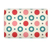Tapis de couche très absorbant pour lit d'enfant - Motif pêche cyan rouge pêche - 132,1 x 86,4 cm (L x l)