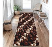 Tapis de Couloir 80 x 200 cm Grain de Café Tapis Couloir Café Passage Lavable en Machine Antidérapant Long Carpet Entrée Cuisine Chambre Salon Doux Poil Ras Rug i&S233