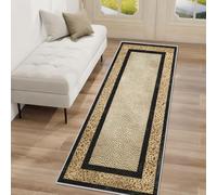 Tapis de Couloir 80 x 200 cm Imprimé Léopard Tapis Couloir Impression Peau d'animal Passage Lavable en Machine Antidérapant Long Carpet Entrée Cuisine Chambre Salon Doux Poil Ras Rug DT&s380
