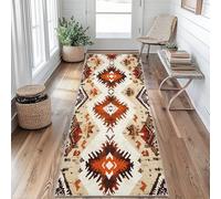 Tapis de Couloir 80 x 200 cm sud-Ouest Tapis Couloir Aztèque Navajo Passage Lavable en Machine Antidérapant Long Carpet Entrée Cuisine Chambre Salon Doux Poil Ras Rug jH&O300