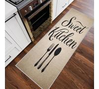 Tapis de Couloir 80 x 200 cm Tapis de Cuisine Tapis Couloir Couteau et Fourchette Passage Lavable en Machine Antidérapant Long Carpet Entrée Cuisine Chambre Salon Doux Poil Ras Rug Vg&q96