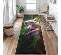 Tapis de Couloir 80 x 300 cm Serpent Tapis Couloir Animaux Python Passage Lavable en Machine Antidérapant Long Carpet Entrée Cuisine Chambre Salon Doux Poil Ras Rug RM&P314