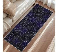 Tapis de Couloir 80x300 cm Ciel Étoilé Violet, Tapis de Passage Galaxie Espace Antidérapant Lavable en Machine, Carpet Long pour Cuisine, Chambre, Entrée, Salon, Buanderie, Intérieure U5&212