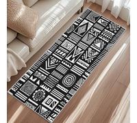 Tapis De Couloir Abstrait, Tapis Cuisine Rayures Triangle Chevron, 50 x 150cm Antidérapant Poils Ras Lavable en Machine Carpet pour Passage Buanderie Balcon Rugs