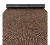 Tapis de couloir anti-salissures - Nervuré - Marron foncé - Vendu au mètre - 100 x 260 cm
