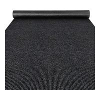 Tapis de couloir anti-salissures - Nervuré - Noir - Vendu au mètre - 100 x 200 cm