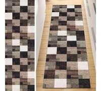 Tapis de couloir antidérapant pour couloir, beige, gris, 70 x 80 cm, patchwork lavable, décoration d'intérieur, pour cuisine, couloir, salon, paillasson avec revers en caoutchouc, 40 à 120 cm de