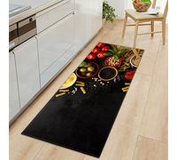 Tapis De Couloir Assaisonnement coloré Bouchon De Saleté Antidérapant Lavable en Machine pour Couloir, Cuisine, Chambre 50 x 160cm