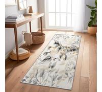 Tapis De Couloir Beige Animaux Girafes Forêts 80X240 Cm, Tapis Long Antidérapant pour Entrée Couloir Cuisine Salon, Tapis Rectangulaire Lavable pour Sol Intérieur Maison