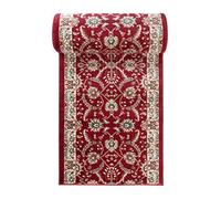 Tapis de Couloir Bordeaux Oriental - Au Mètre - Décoration Parfaite pour: Entrée Salle de Séjour Cuisine ou Couloir - Collection EMIRAT de Carpeto - S L XL XXL - 70 x 650 cm