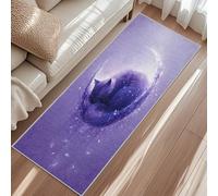 Tapis De Couloir Chat, Tapis De Cuisine Attrape-Rêves Rêve Lune, Carpet 50x100cm pour Interieur Chambre Hall Passage D'entrée Rugs Buanderie Lavable Antiderapant Poils Ras