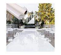 Tapis de couloir de mariage personnalisable blanc miroir réfléchissant pour fêtes intérieures, célébrations d'anniversaire, expositions de scène, découpable, 1,2 x 30 m, décoration jetable