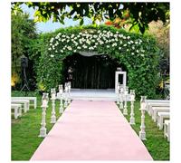 Tapis de Couloir de Mariage Rose, avec Envers antidérapant, sûr et Stable for l'église, Le Bal de Promo, la cérémonie Scolaire et la décoration de fête d'anniversaire en Famille(1.2mx20m/3'11"x65'7")