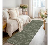 Tapis de couloir dinosaure éducatif et ludique, feuilles fossiles sans vert, éponge à poils courts pour intérieur, tapis rectangulaire qui ne perd pas ses poils pour cuisine, buanderie, porte, entrée