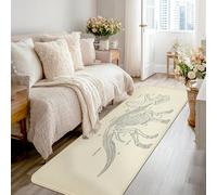 Tapis de couloir dinosaure éducatif vintage squelette os non beige antidérapant tapis de sol rectangulaire pour cuisine, chevet, entrée, couloir, décoration 6,1 x 2,4 m