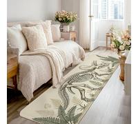 Tapis de couloir dinosaure naturel rustique, fougères squelettes sans beige, antidérapant, tapis rectangulaire pour cuisine, salle de bain, entrée, décoration de chevet, 0,6 x 2,4 m