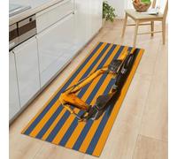 Tapis de Couloir Doux 40 x 120 cm, Tapis de Passage Poil Ras Minimalisme - Antidérapant Coureur Entree Interieur Long Decoratif Architecture Véhicule Excavatrice pour Entrée Cuisine et Chambre