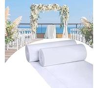 Tapis de couloir élégant pour mariage, décoration d'allée pour cérémonie, événements, jardin, réception, pour fêtes d'église, 1 x 10 m, blanc