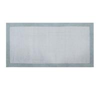 Tapis de couloir en coton bleu perle 60 x 200 cm ASTER