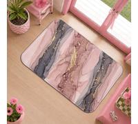 Tapis de couloir en marbre, moderne et élégant, motif veines dorées, sans pêche, tapis d'intérieur qui ne perd pas ses poils pour décoration de porte de cuisine, 0,6 x 0,9 m