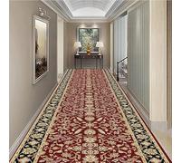 Tapis De Couloir étroits, Support Antidérapant Rouge Traditionnel Longs Tapis Chemins De Tapis pour Passage De Cuisine Escalier De Hall - 1m 1.5m 2m 2.5m 3m 3.5m 4m 4.5m 5m 6m, 60×500cm/2ft×16.4ft