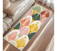 Tapis De Couloir Éventail, Tapis Cuisine Style Japonais Abstrait, Antidérapant Poils Ras Lavable en Machine Carpet pour Passage Buanderie Balcon Rugs 50x240cm
