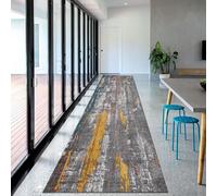 Tapis de Couloir Extra Long 1m/1,5m/2m/3m/3,5m/4,5m/5m/6m, Lavable, antidérapant, pour la Maison, Le Balcon, Le Linge, Gris, Jaune, Bleu(70×300cm)
