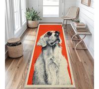Tapis de Couloir Golden Retriever Tapis de Passage Chien Drôle 50x120cm Antidérapant et Lavable Interieur Rug pour Entree Couloir Salon Chambre à Coucher Cuisine Dn&t149