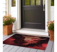 Tapis de Couloir Gros Plan d'un Dragon Rouge Fantastique Couloir Long 80x200 cm Antiderapant Tapis de Cuisine Lavable en Machine Extra Long Tapis de Sol pour Buanderie Chambre Rouge