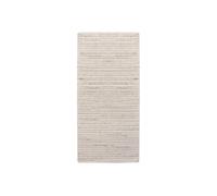 MALAG - Tapis de couloir Laine et Coton Touffeté à la Main 80x180 cm Beige