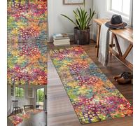 Tapis de couloir lavable 40 x 60 cm - Résistant aux taches - Pour cuisine, salle de bain, buanderie, chambre à coucher et couloir - Tapis de sol antidérapant polyvalent pour entrée de maison et