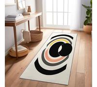 Tapis de Couloir Long 60 x 120 cm Tapis de Passage Lavable Antidérapant Doux Minimaliste Zen Art Rayé Tapis pour Buanderie Cuisine Chambre, Coloré