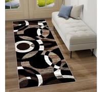 Tapis de Couloir Long Antiderapant Tapis Cuisine Devant evier Long Absorbant Moderne Lavable en Machine Tapis de Passage 110 x 280 cm Tapis de Porte d'Entrée Interieur Pour entrée salon chambre