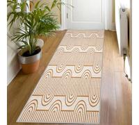 Tapis de Couloir Milieu du Siècle, Long Doux Antidérapant 70x200 Carpet Cuisine Géométrique Moderne Lavable en Machine Tapis d'entrée Intérieur pour Couloir, Passage Poil Ras Rug tS356