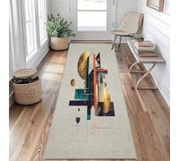 Tapis de Couloir Milieu du Siècle, Tapis de Couloir Long Antidérapant 50x200, Géométrique Abstrait, Tapis Cuisine Motif Geo Rétro, pour Cuisine Salon Chambre Couloir Entrée Tyn229