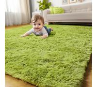 Tapis de couloir moelleux à poils longs pour chambre à coucher, 0,9 x 1,5 m, tapis pelucheux pour salon, tapis de chevet pour chambre d'enfant, tapis pelucheux en peluche pour chambre d'enfant, tapis