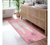 Tapis de couloir motif ailes fantaisie, étoiles ludiques, pêche, antidérapant, ne perd pas ses poils pour cuisine, entrée, buanderie, décoration de chevet, 0,6 x 1,8 m
