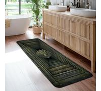 Tapis de couloir motif dragon - Briques de pierre mystique - Non vert - Éponge à poils courts - Esthétique - Tapis de sol rectangulaire pour cuisine, couloir, buanderie, entrée, décoration - 0,6 x 1,8