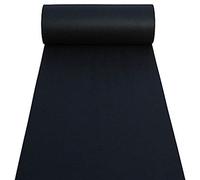 Tapis de couloir noir pour allée et répétition, fêtes de cérémonie et événements, décoration intérieure ou extérieure, 91,4 cm de large x 9,1 m de long