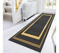 Tapis de couloir noir pour couloir 1 m 1,5 m 2 m 2,5 m 3 m 3,5 m 4 m 4,5 m 5 m 6 m Tapis doux lavable et tapis de sol antidérapant pour cuisine, chambre à coucher, salle de bain ( Size : 60×600cm )