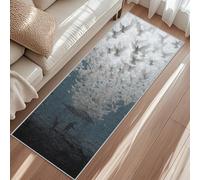 Tapis De Couloir Oiseau, Tapis Cuisine Motif Cage Colombe, Antidérapant Poils Ras Lavable en Machine Carpet pour Passage Buanderie Balcon Rugs 50x240cm