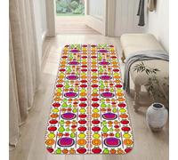 Tapis de couloir pastèque coloré d'automne avec fruits oranges, rouge automne, antidérapant, ne perd pas ses poils pour cuisine, porte, entrée, table de chevet, 0,6 x 2,4 m