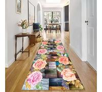 Tapis de Couloir Petit Multicolore Long Couloirs Antidérapant 1,5/2/2,5/3/3,5/4/4,5/5/6/7/8/9Meter Tapis Zone pour Entrée Hôtel Ferme(70 * 250cm)