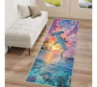 Tapis de Couloir Requin-Marteau Tapis de Passage Animaux Marins 50x120cm Antidérapant et Lavable Interieur Rug pour Entree Couloir Salon Chambre à Coucher Cuisine iU&M302