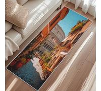 Tapis De Couloir Rome Antique, Tapis De Passage Vue sur La Rue Europe, 60x180cm Carpet Lavable Et Antidérapant Poils Ras pour Aux Buanderies Et Aux Chambre Rugs