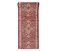 Tapis de Couloir Rouge Oriental - Au Mètre - Décoration Parfaite pour: Entrée Salle de Séjour Cuisine ou Couloir - Collection AYLA de Carpeto - S L XL XXL - 120 x 950 cm