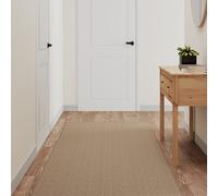 vidaXL Tapis de couloir Aspect sisal Sable lavable 50x250 cm