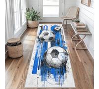 Tapis de Couloir Sport Football Tapis de Passage Éclaboussures d'encre 50 x 100 cm Antidérapant et Lavable Interieur Rug pour Entree Couloir Salon Chambre à Coucher Cuisine K&u20